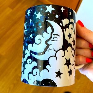 Artist made Moon and Stars Mug